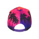 Casquette NY Rose et Orange Palmiers Print Tropical Bora Baseball CASQUETTES Hip Hop Honour