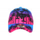 Casquette NY Rose et Bleue Palmiers Print Tropical Bora Baseball CASQUETTES Hip Hop Honour