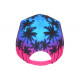 Casquette NY Rose et Bleue Palmiers Print Tropical Bora Baseball CASQUETTES Hip Hop Honour