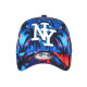 Casquette NY Bleue et Orange Palmiers Print Tropical Bora Baseball CASQUETTES Hip Hop Honour