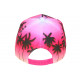 Casquette NY Rose et Noire Palmiers Look Tropical Bora Baseball CASQUETTES Hip Hop Honour