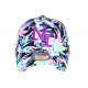 Casquette NY Violette et Noire Fleurs Tropicales Baseball Bali CASQUETTES Hip Hop Honour