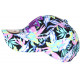 Casquette NY Violette et Noire Fleurs Tropicales Baseball Bali CASQUETTES Hip Hop Honour