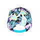 Casquette NY Violette et Noire Fleurs Tropicales Baseball Bali CASQUETTES Hip Hop Honour