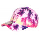 Casquette NY Violette Tropicale Palmiers Tendance Bora Baseball CASQUETTES Hip Hop Honour