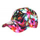 Casquette NY Rose et Noire Fleurs Tropicales Baseball Bali CASQUETTES Hip Hop Honour