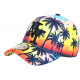 Casquette NY Jaune et Orange Palmiers Tropicale Bora Baseball CASQUETTES Hip Hop Honour