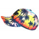 Casquette NY Jaune et Orange Palmiers Tropicale Bora Baseball CASQUETTES Hip Hop Honour