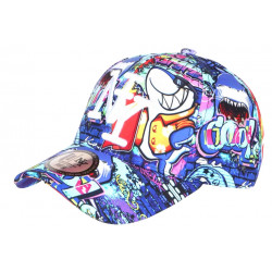 Casquette Enfant Requin Bleue et Blanche Cartoon Wild 7 a 12 ans Casquette Enfant Hip Hop Honour