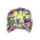 Casquette NY Blanche et Violette Look Pop Art Comics Baseball Wow Boom CASQUETTES Hip Hop Honour