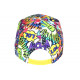 Casquette NY Blanche et Violette Look Pop Art Comics Baseball Wow Boom CASQUETTES Hip Hop Honour