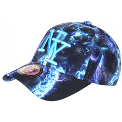 Casquette Enfant Panthère Bleue Violette Originale NY Wild 7 a 12 ans Casquette Enfant Hip Hop Honour