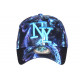 Casquette Enfant Panthère Bleue Violette Originale NY Wild 7 a 12 ans Casquette Enfant Hip Hop Honour