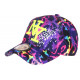 Casquette NY Leopard Rose et Jaune Fluo Streetwear Baseball CASQUETTES Hip Hop Honour