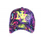 Casquette NY Leopard Rose et Jaune Fluo Streetwear Baseball CASQUETTES Hip Hop Honour