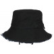 Chapeau Bob Noir en Coton Prestige Urban avec Ficelle Myxjack BOB Nyls Création