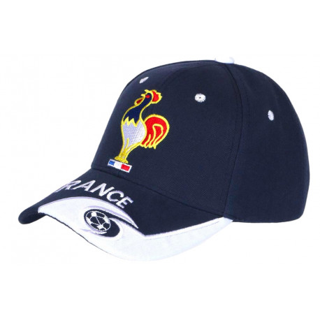 Casquette France Foot Drapeau Tricolore et Coq CASQUETTES PAYS