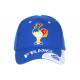 Casquette France Drapeau Tricolore Ballon Foot et Coq Gaulois CASQUETTES PAYS