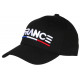 Casquette France Noire Drapeau Tricolore Bleu Blanc Rouge Tendance CASQUETTES PAYS