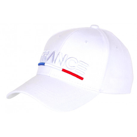 Casquette France Blanche Drapeau Tricolore Bleu Blanc Rouge Classe CASQUETTES PAYS