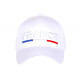 Casquette France Blanche Drapeau Tricolore Bleu Blanc Rouge Classe CASQUETTES PAYS