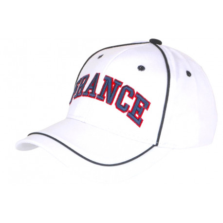 Casquette France Blanche Drapeau Tricolore Style Original CASQUETTES PAYS