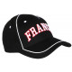 Casquette France Noire Drapeau Tricolore Design Classe CASQUETTES PAYS