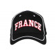 Casquette France Noire Drapeau Tricolore Design Classe CASQUETTES PAYS