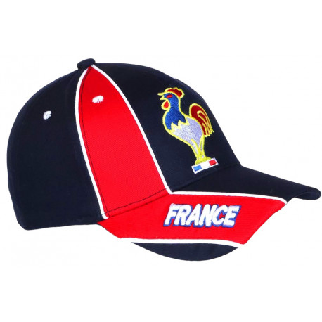 Casquette France Bleu Marine Coq Drapeau Tricolore CASQUETTES Nyls Création