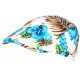 Casquette Beret Fleurs Bleues et Blanches Tropicales en Coton CASQUETTES Nyls Création