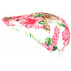 Casquette Beret Fleurs Roses et Blanches Tropicales en Coton CASQUETTES Nyls Création