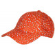 Casquette Orange Fleurs Bleues Ete tendance Sefyk CASQUETTES Nyls Création