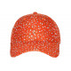 Casquette Orange Fleurs Bleues Ete tendance Sefyk CASQUETTES Nyls Création