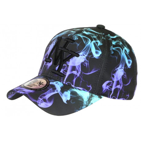 Casquette NY Bleue Violette Noire Streetwear Fashion Baseball Smoky CASQUETTES Hip Hop Honour