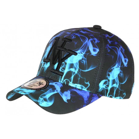 Casquette NY Noire et Bleue Streetwear City Baseball Smoky CASQUETTES Hip Hop Honour