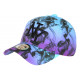 Casquette NY Bleue et Violette Streetwear City Baseball Smoky CASQUETTES Hip Hop Honour