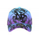 Casquette NY Bleue et Violette Streetwear City Baseball Smoky CASQUETTES Hip Hop Honour