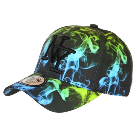 Casquette Enfant Verte Bleue et Noire Streetwear Smoky Baseball 7 a 11 ans Casquette Enfant Hip Hop Honour