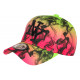 Casquette NY Rose et Verte Streetwear City Baseball Smoky CASQUETTES Hip Hop Honour