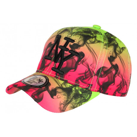 Casquette NY Rose et Verte Streetwear City Baseball Smoky CASQUETTES Hip Hop Honour