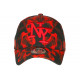 Casquette NY Rouge et Noire Design Streetwear Baseball Smoky CASQUETTES Hip Hop Honour