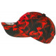 Casquette NY Rouge et Noire Design Streetwear Baseball Smoky CASQUETTES Hip Hop Honour