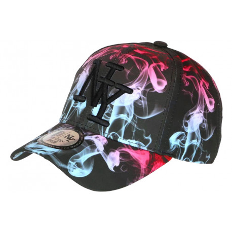 Casquette NY Rose Bleue Noire Streetwear Fashion Baseball Smoky CASQUETTES Hip Hop Honour