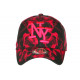 Casquette NY Rose Fluo et Noire Fashion Streetwear Baseball Smoky CASQUETTES Hip Hop Honour