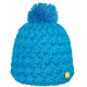 Bonnet Enfant droit tricot croisé + pompon Bleu ANCIENNES COLLECTIONS divers