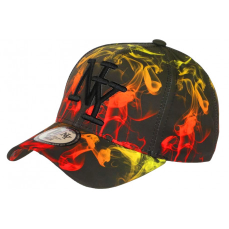 Casquette NY Orange Jaune Noire Streetwear Fashion Baseball Smoky CASQUETTES Hip Hop Honour