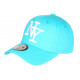 Casquette NY Turquoise Tendance Visiere Baseball Stazky CASQUETTES Hip Hop Honour