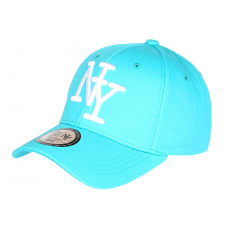 Casquette NY Turquoise Tendance Visiere Baseball Stazky CASQUETTES Hip Hop Honour