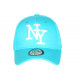 Casquette NY Turquoise Tendance Visiere Baseball Stazky CASQUETTES Hip Hop Honour