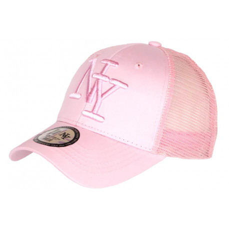 Casquette NY Filet Rose Pastel Trucker Baseball Tendance Gybz CASQUETTES Hip Hop Honour